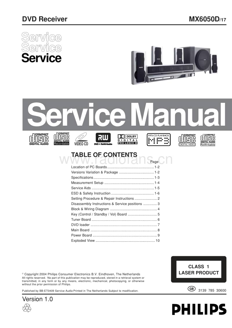 Philips-MX-6050-D-Service-Manual电路原理图.pdf_第1页
