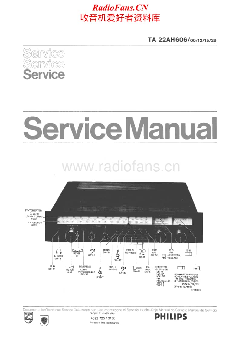 Philips-22-AH-606-Service-Manual电路原理图.pdf_第1页