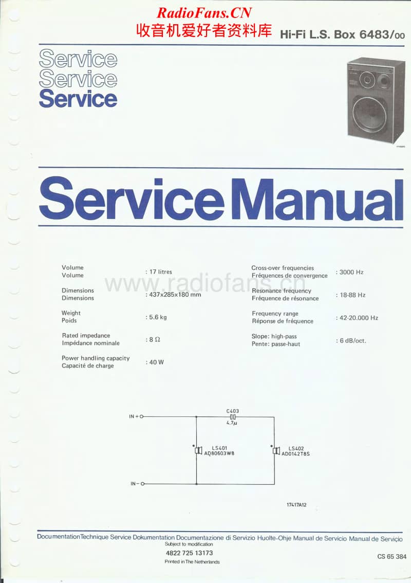 Philips-22-RH-483-Service-Manual电路原理图.pdf_第1页