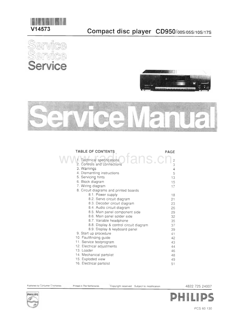 Philips-CD-950-Service-Manual电路原理图.pdf_第1页