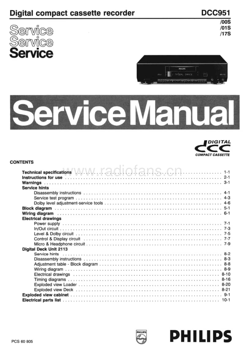 Philips-DCC-951-Service-Manual电路原理图.pdf_第1页