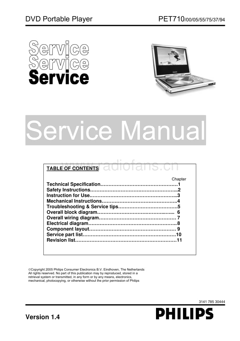 Philips-PET-710-Service-Manual电路原理图.pdf_第1页