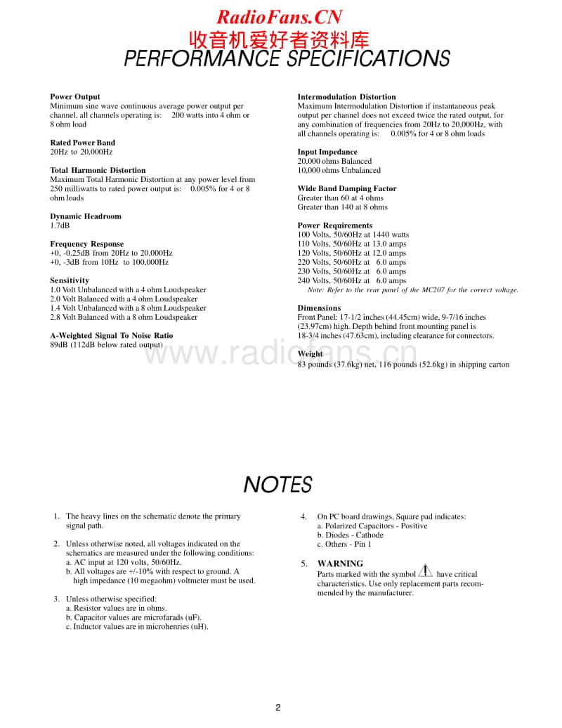 McIntosh-MC-207-Service-Manual电路原理图.pdf_第2页