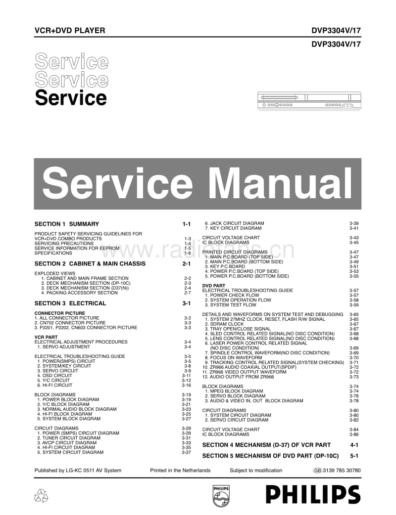 Philips-DVP-3304-V-Service-Manual电路原理图.pdf_第1页