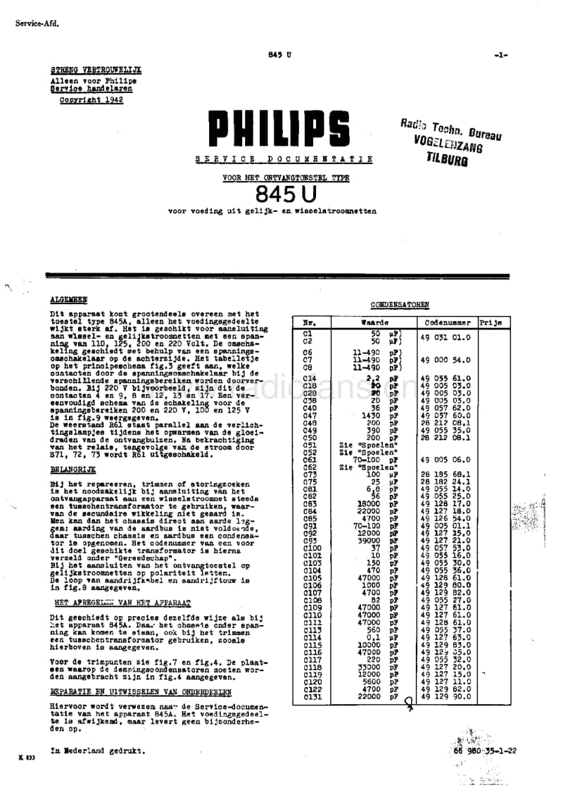 Philips-845-U-Service-Manual电路原理图.pdf_第3页
