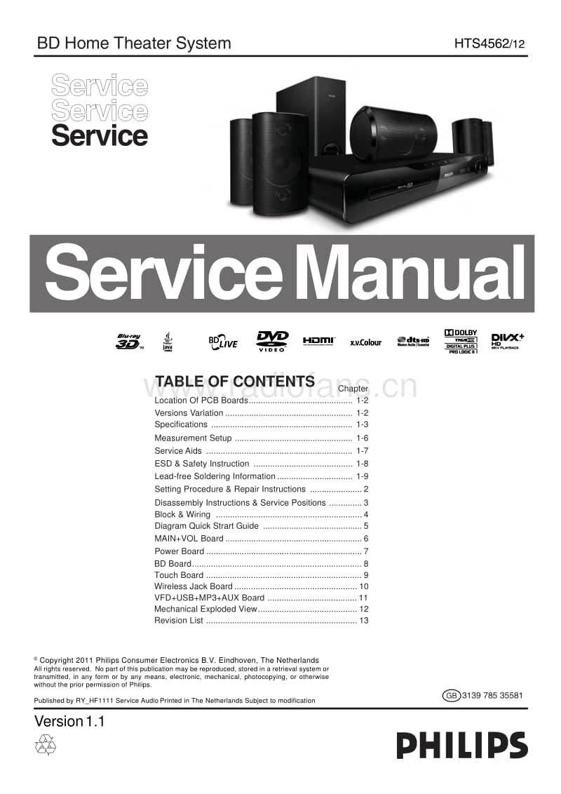 Philips-HTS-4562-Service-Manual电路原理图.pdf_第1页