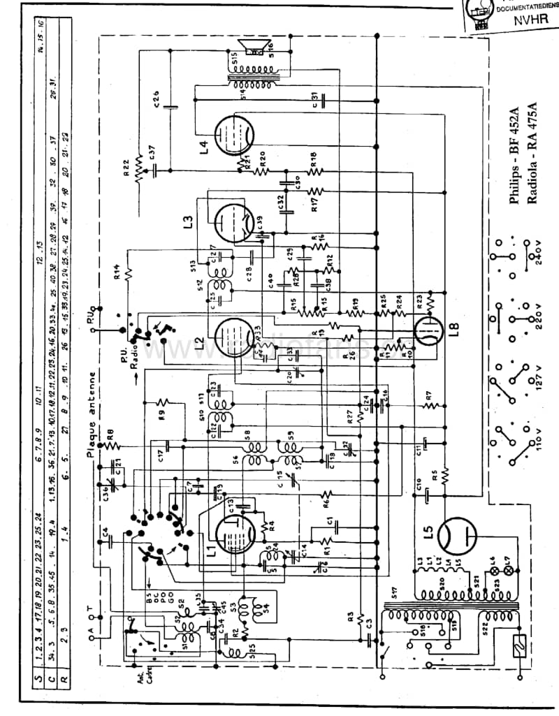 Philips-BF-452-A-Service-Manual电路原理图.pdf_第1页