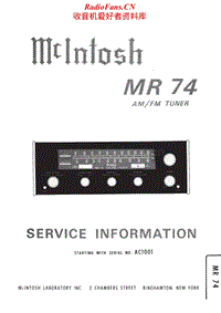 McIntosh-MR-74-Service-Manual电路原理图.pdf