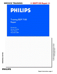 Philips-BDP-7100-Training-Service-Manual电路原理图.pdf
