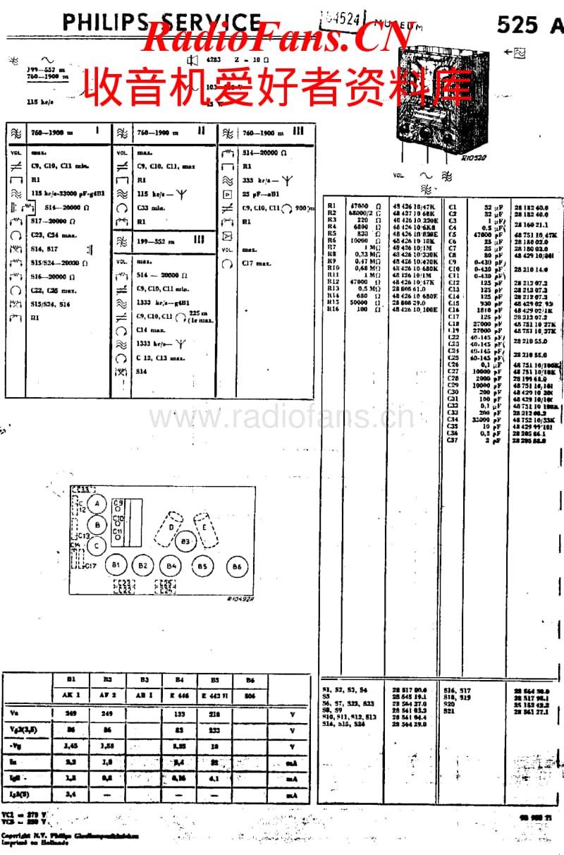 Philips-525-A-Service-Manual电路原理图.pdf_第1页