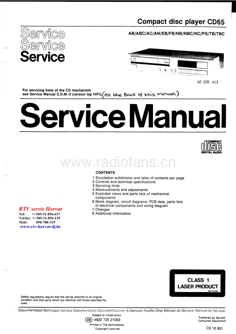 Philips-CD-65-Service-Manual电路原理图.pdf_第1页