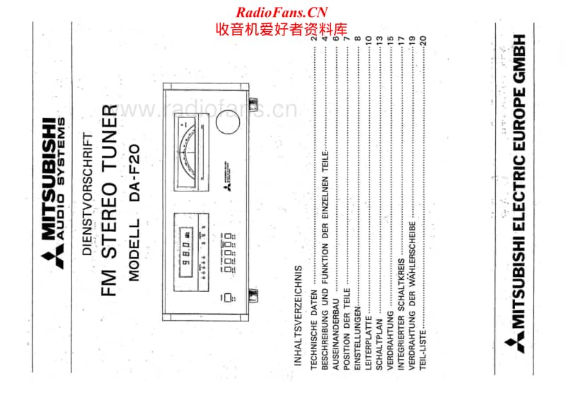 Mitsubishi-DA-F20-Service-Manual电路原理图.pdf_第1页