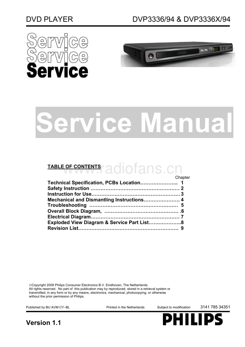 Philips-DVP-3336-X-Service-Manual电路原理图.pdf_第1页