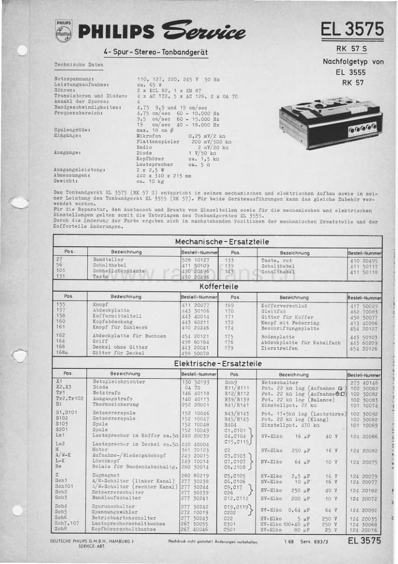 Philips-EL-3575-Service-Manual电路原理图.pdf_第1页