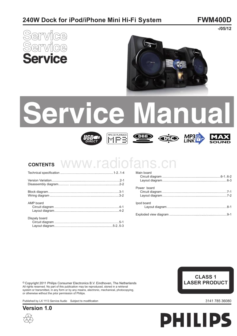 Philips-FWM-400-D-Service-Manual电路原理图.pdf_第1页
