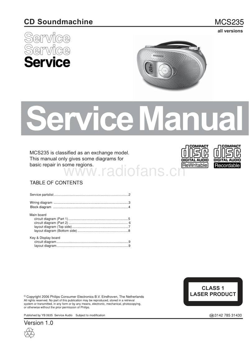 Philips-MCS-235-Service-Manual电路原理图.pdf_第1页