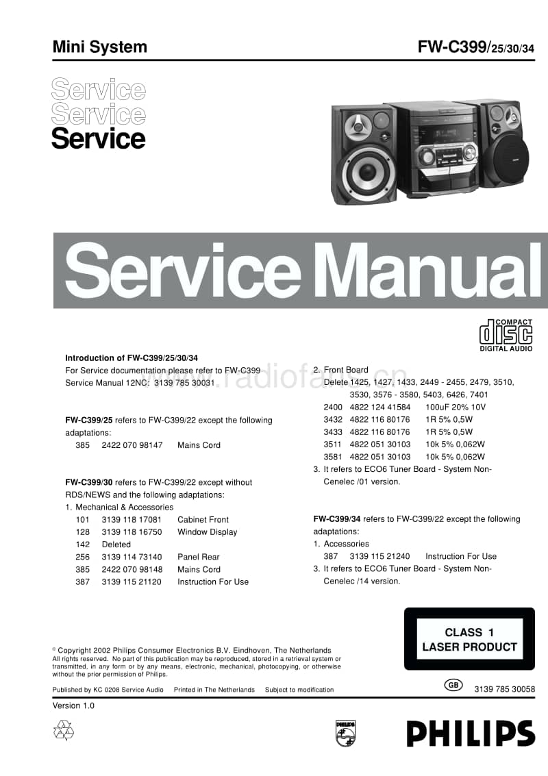 Philips-FWC-399-Service-Manual-2电路原理图.pdf_第1页