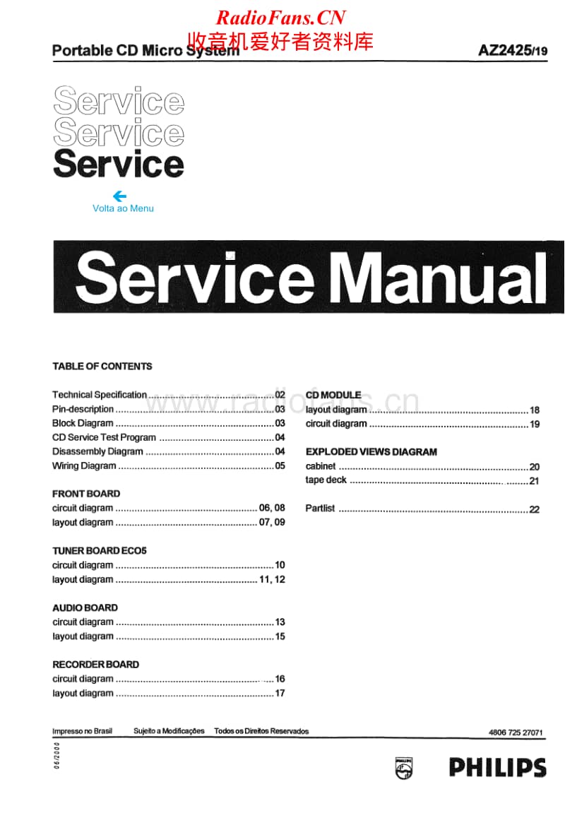 Philips-AZ-2425-Service-Manual-2电路原理图.pdf_第1页