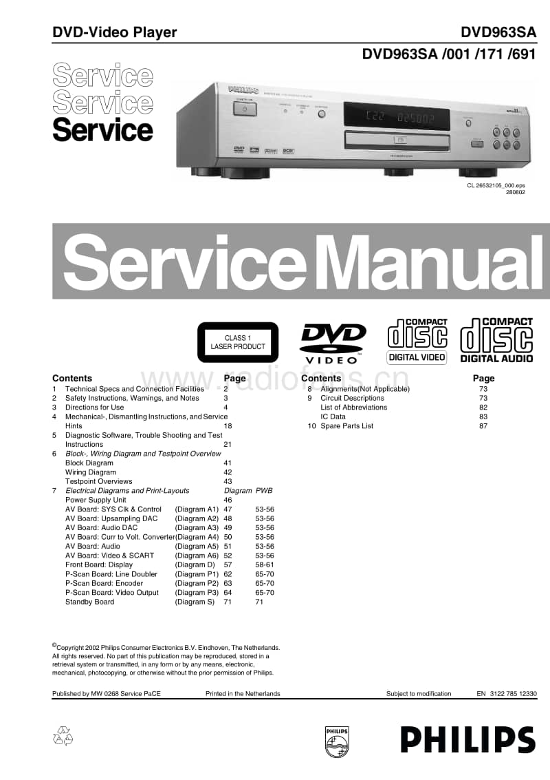 Philips-DVD-963-SA-Service-Manual电路原理图.pdf_第1页