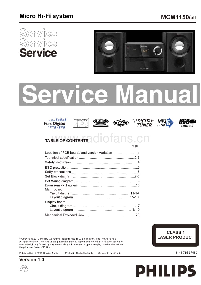 Philips-MCM-1150-Service-Manual电路原理图.pdf_第1页