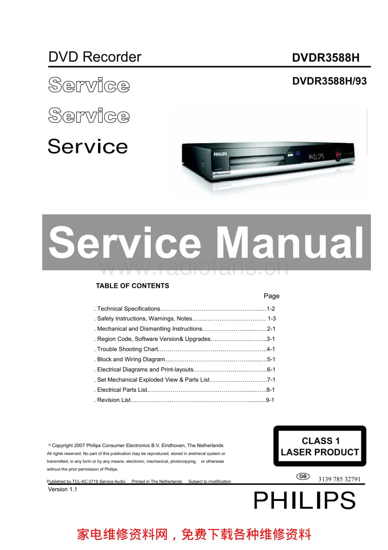 Philips-DVDR-3588-H-Service-Manual电路原理图.pdf_第1页