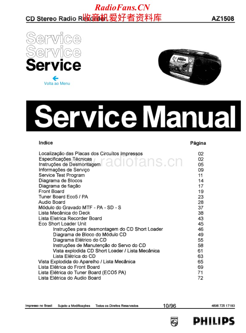Philips-AZ-1508-Service-Manual电路原理图.pdf_第1页