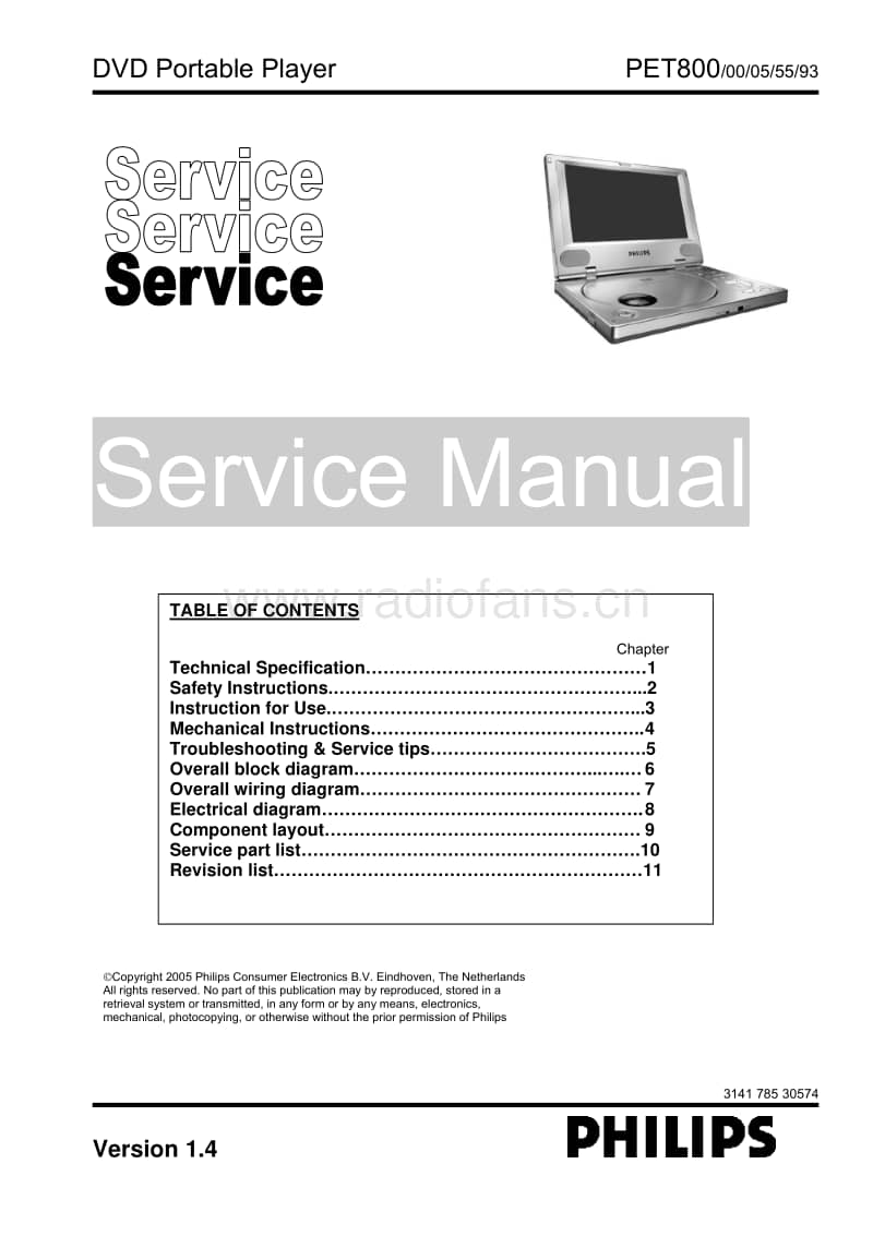 Philips-PET-800-Service-Manual电路原理图.pdf_第1页