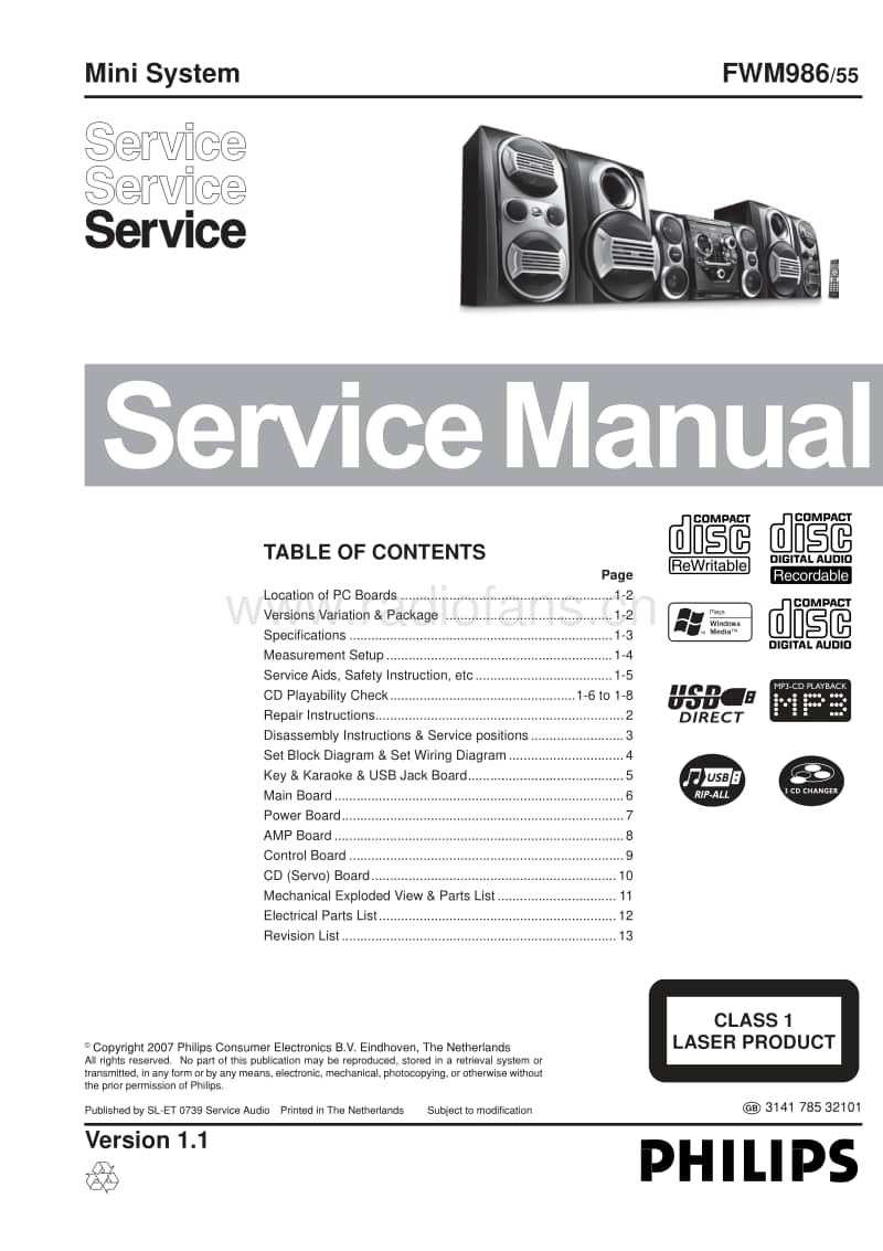 Philips-FWM-986-Service-Manual电路原理图.pdf_第1页