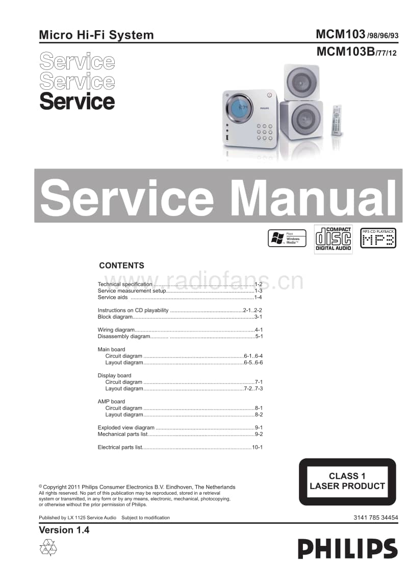 Philips-MCM-103-Service-Manual电路原理图.pdf_第1页