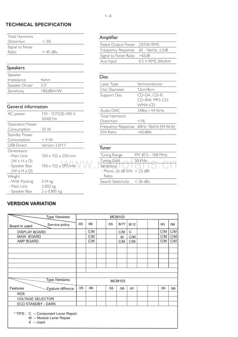 Philips-MCM-103-Service-Manual电路原理图.pdf_第2页