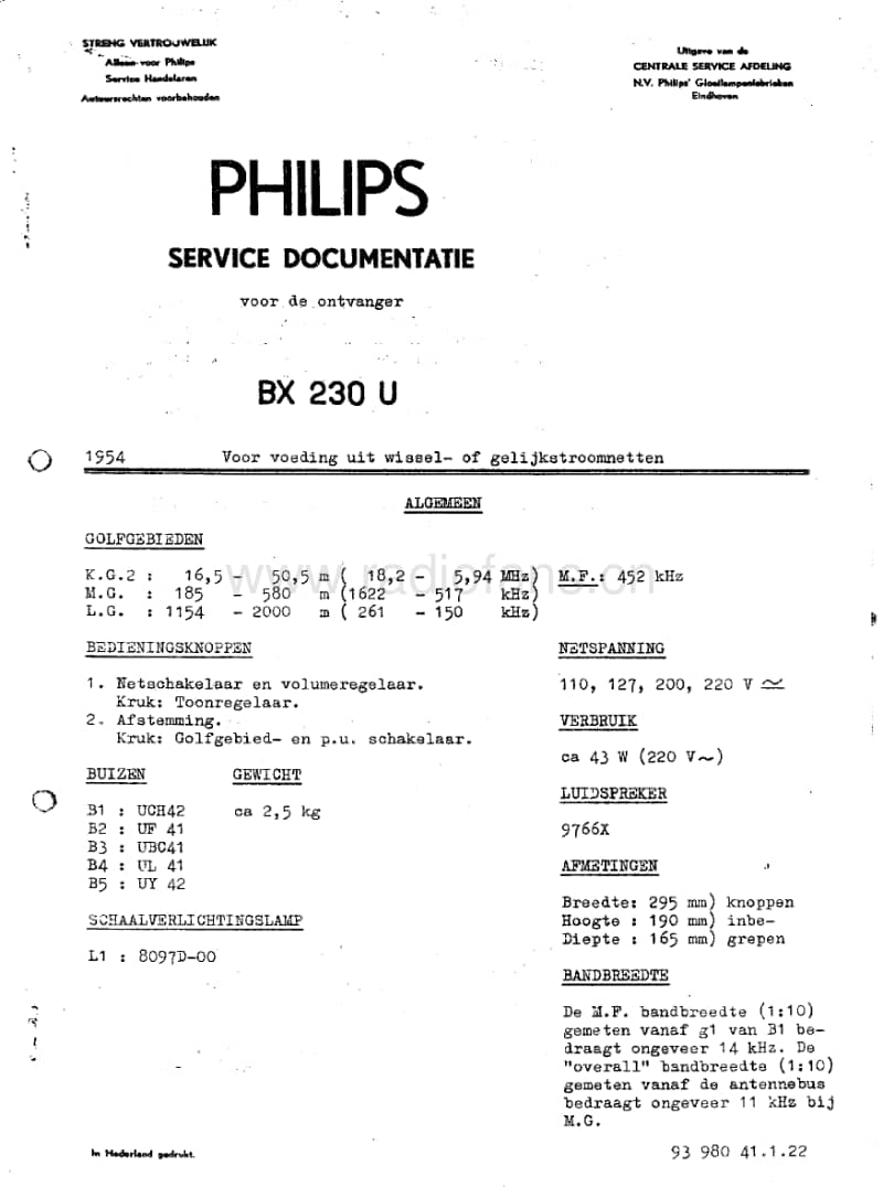 Philips-BX-230-U-Service-Manual电路原理图.pdf_第1页