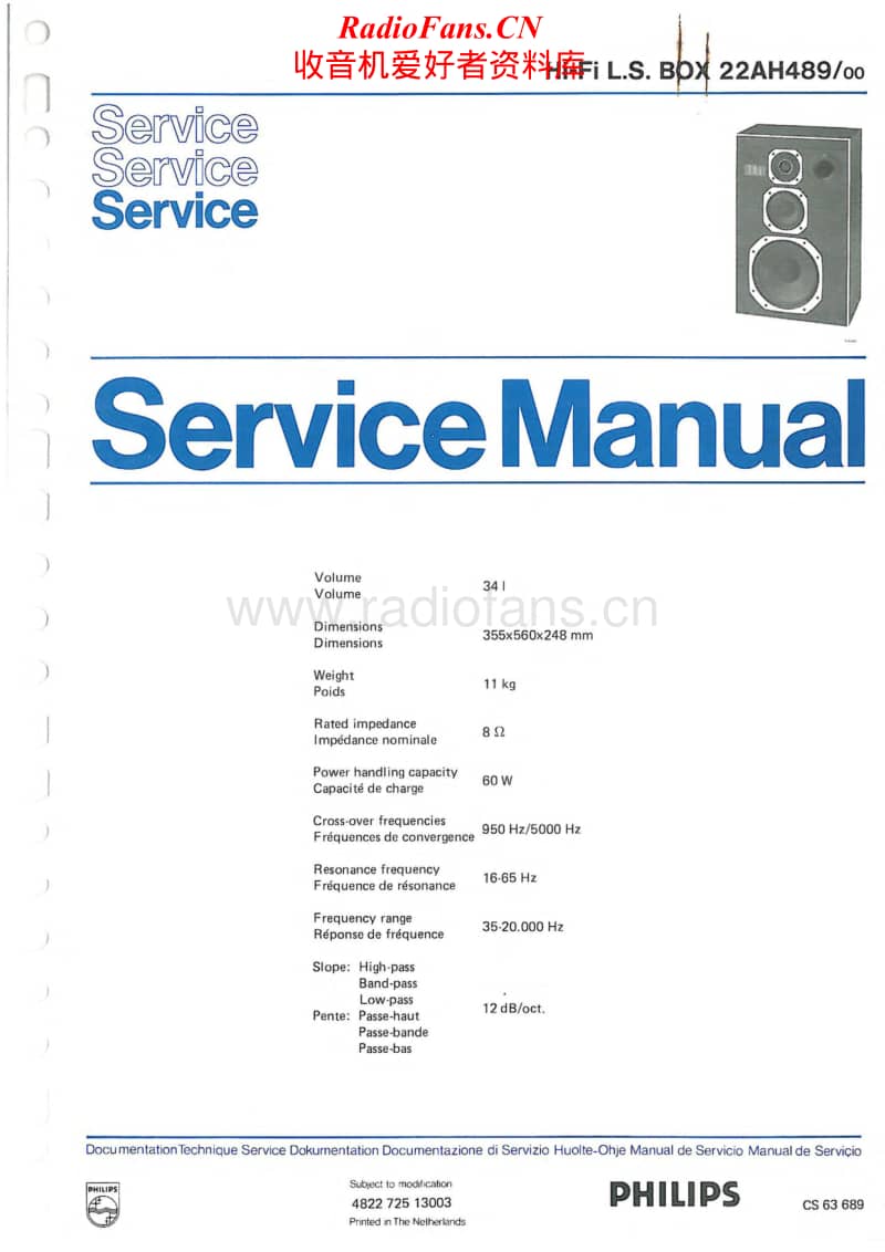 Philips-22-AH-489-Service-Manual电路原理图.pdf_第1页