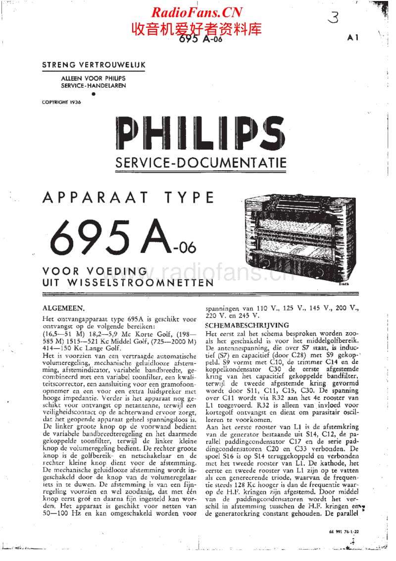 Philips-695-A-Service-Manual电路原理图.pdf_第1页