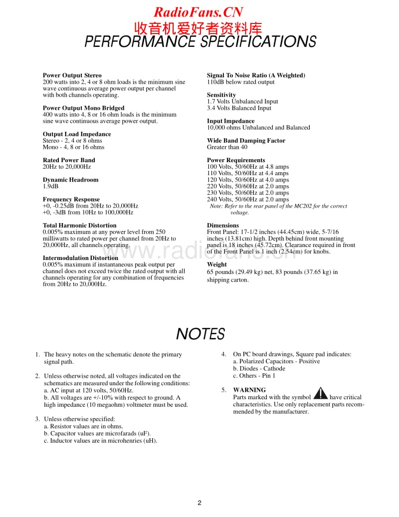 McIntosh-MC-202-Service-Manual电路原理图.pdf_第2页