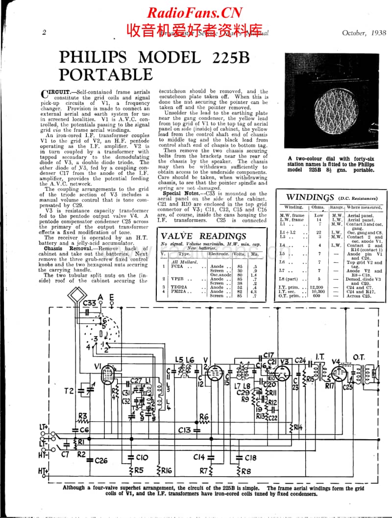 Philips-225-B-Service-Manual电路原理图.pdf_第1页