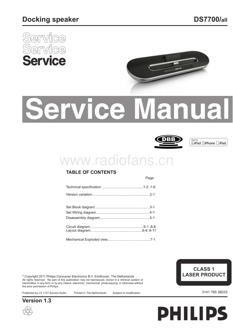Philips-DS-7700-Service-Manual电路原理图.pdf_第1页