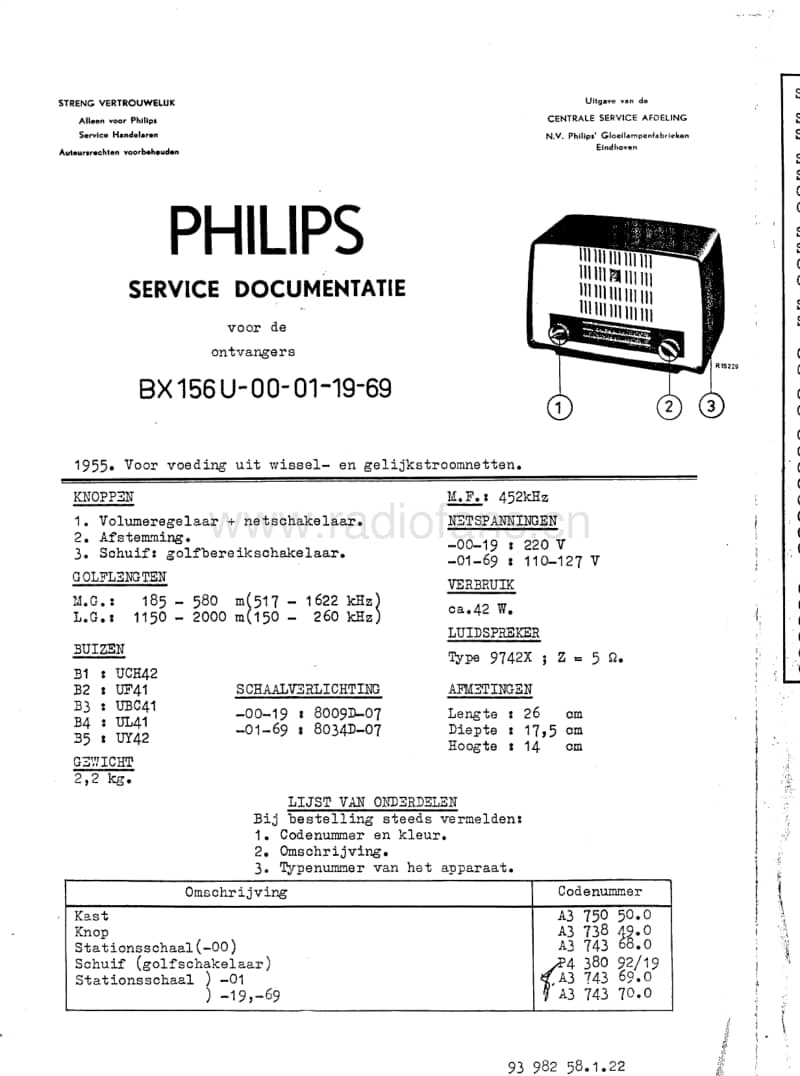 Philips-BX-136-U-Service-Manual电路原理图.pdf_第1页