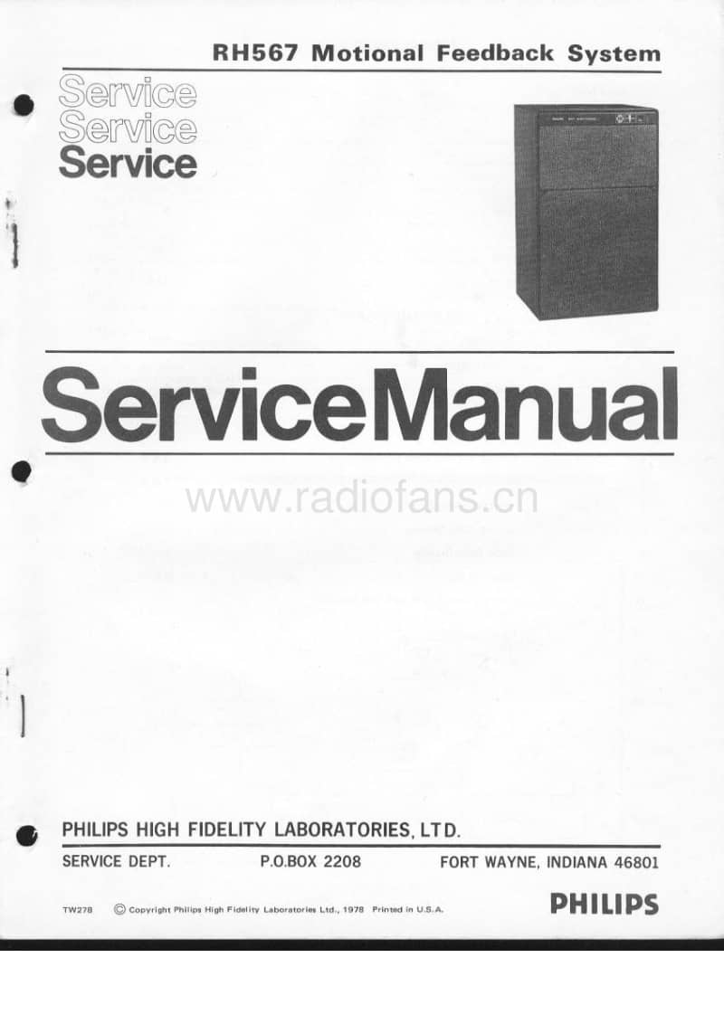 Philips-RH-567-Service-Manual电路原理图.pdf_第1页
