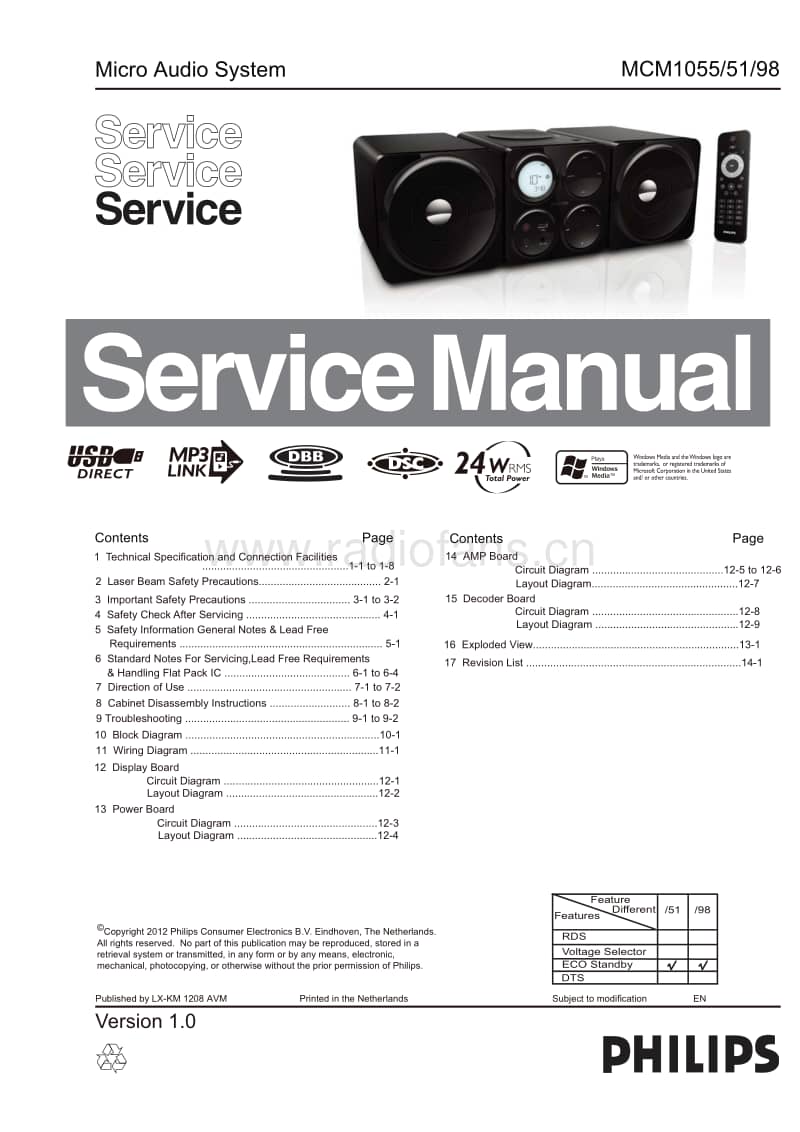 Philips-MCM-1055-Service-Manual电路原理图.pdf_第1页