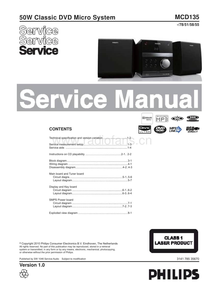 Philips-MCD-135-Service-Manual电路原理图.pdf_第1页