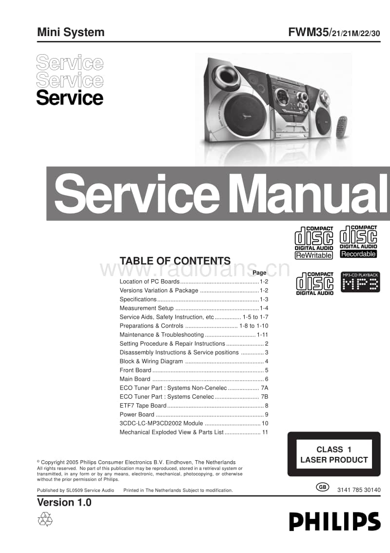 Philips-FWM-35-Service-Manual电路原理图.pdf_第1页