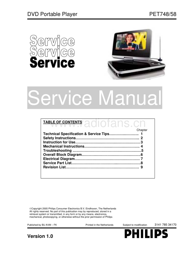 Philips-PET-748-Service-Manual电路原理图.pdf_第1页