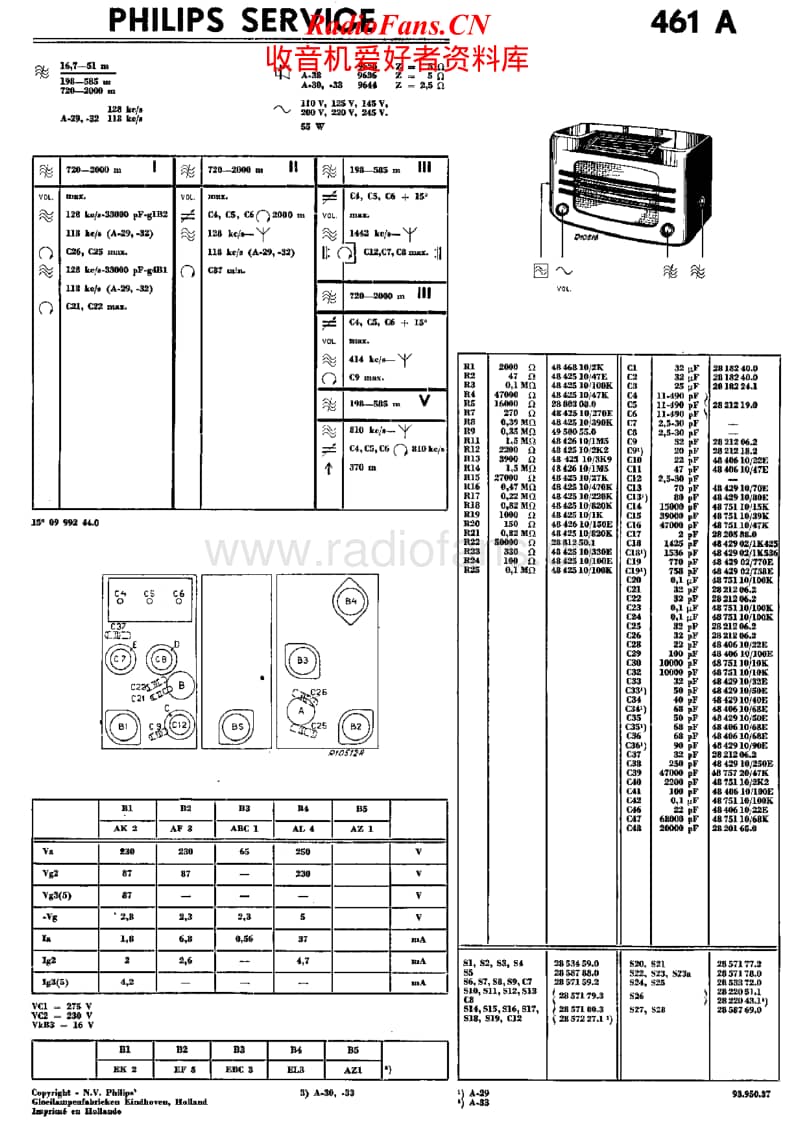 Philips-461-A-Service-Manual电路原理图.pdf_第1页