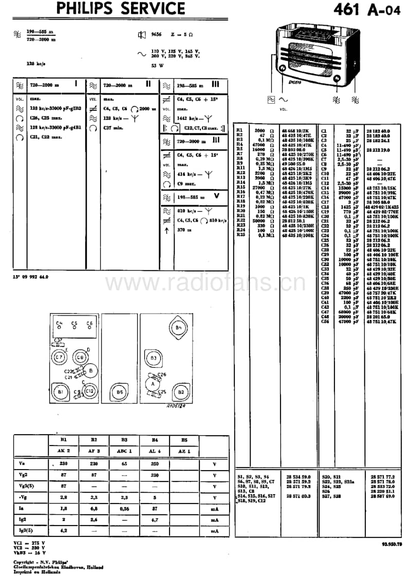 Philips-461-A-Service-Manual电路原理图.pdf_第3页