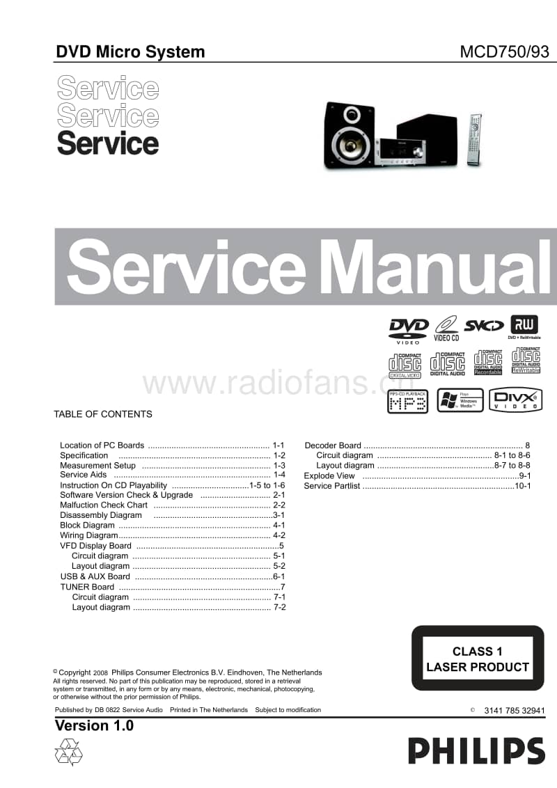 Philips-MCD-750-Service-Manual电路原理图.pdf_第1页