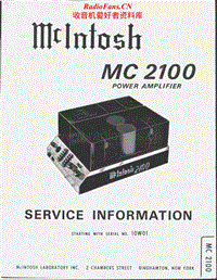 McIntosh-MC-2100-Service-Manual电路原理图.pdf