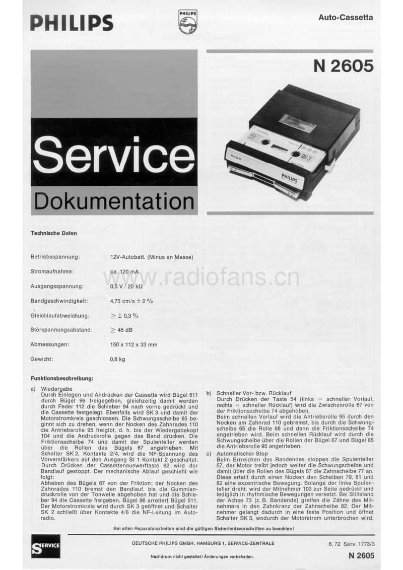 Philips-N-2605-Service-Manual电路原理图.pdf_第1页