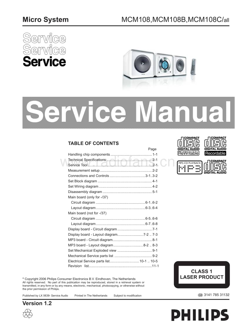 Philips-MCM-108-Service-Manual电路原理图.pdf_第1页