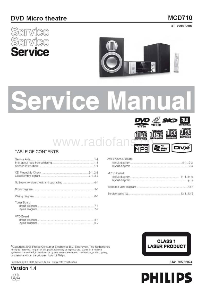 Philips-MCD-710-Service-Manual电路原理图.pdf_第1页