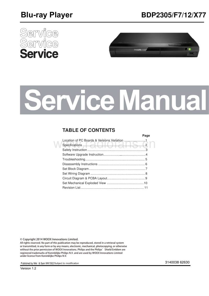 Philips-BDP-2305-Service-Manual电路原理图.pdf_第1页